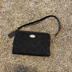 Black Coach Wristlet